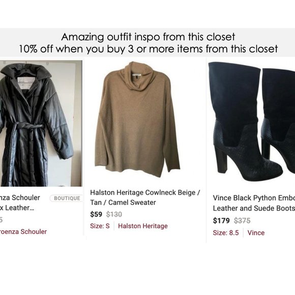 Vince Black Python Embossed Leather and Suede Boots/Booties - Picture 11 of 11